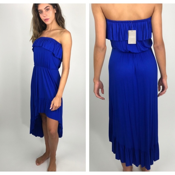 Anthropologie Royal Blue Damia Strapless Maxi XS - Picture 3 of 7